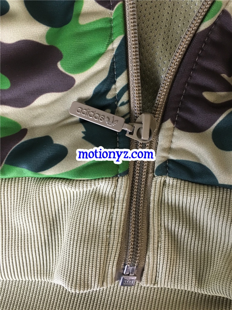 Original Adidas Bathing Ape Bape Jacket Green